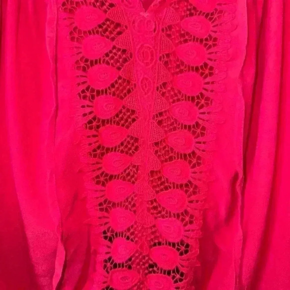 NWT! Wrangler Retro! Bohemian Blouse Top size Small in a beautiful Red design! - Picture 5 of 11